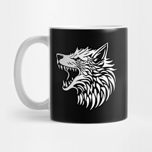 Minimalist Wolf Head Mug